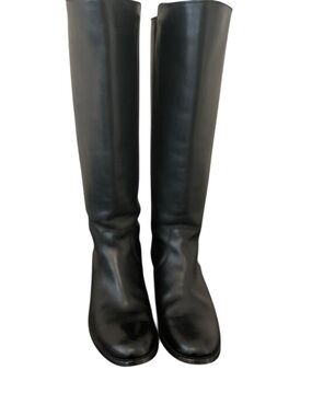 Frye Melissa Button 2 Black Leather tall riding boots size 7